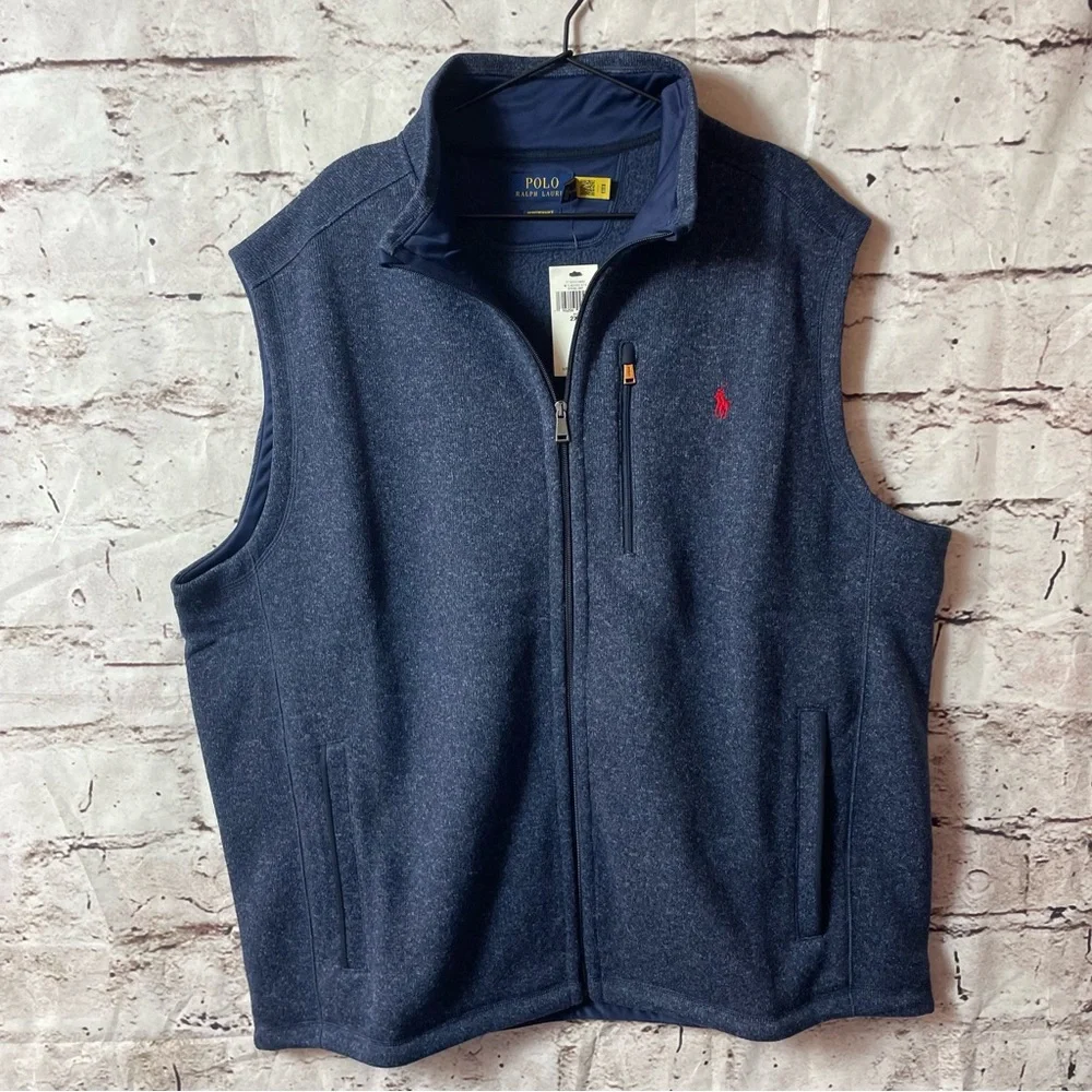 NWT Polo Ralph Lauren Performance Men’s B&T Brushed Fleece Vest - Size 2XB